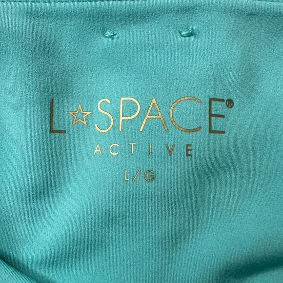 New L*Space Active Beau Top Sports Bra Evergreen Low Impact Women's Large NWT - Picture 3 of 8